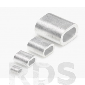 Зажим алюминиевый для стальных канатов DIN 3093, 3 мм - фото
