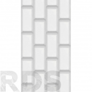 Панель ПВХ "Белая плитка Фон", 250х2700х8 мм, Грин Лайн - фото